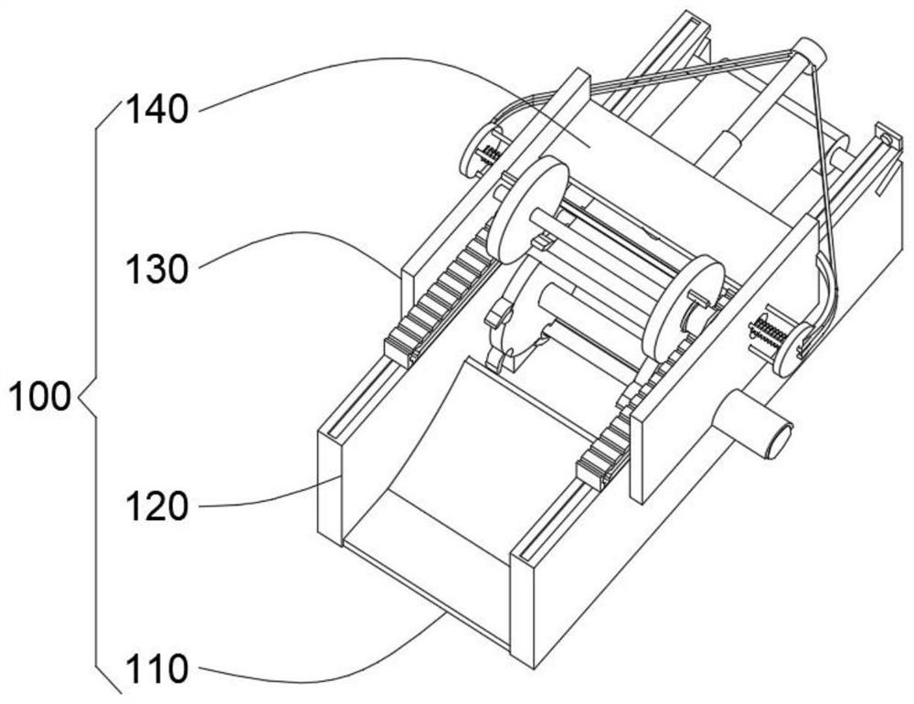 Automatic slitting and winding device for fiberglass gridding cloth