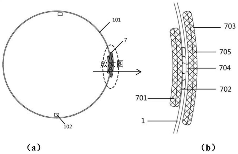 A device for blocking the distal opening of aortic dissection