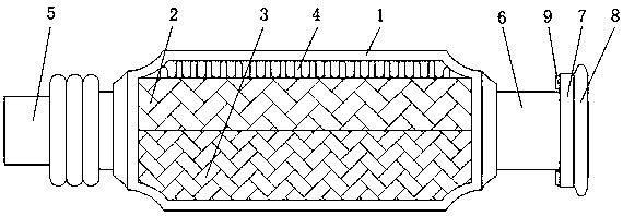 Metal hose for automobile exhaust