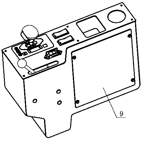 Mining dump truck cab, control box of mining dump truck cab and mining dump truck