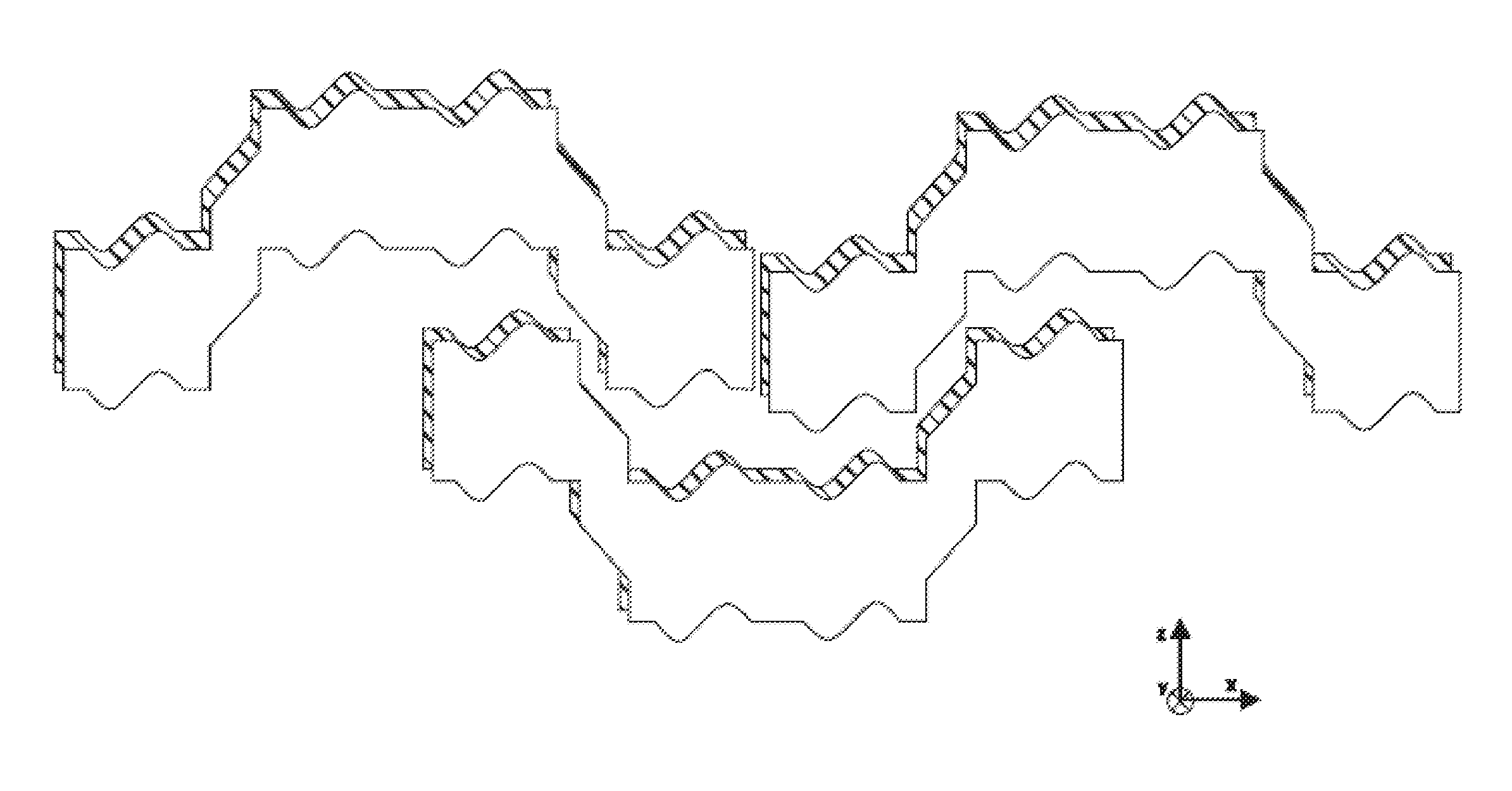 Stackable surface module for a wall surface