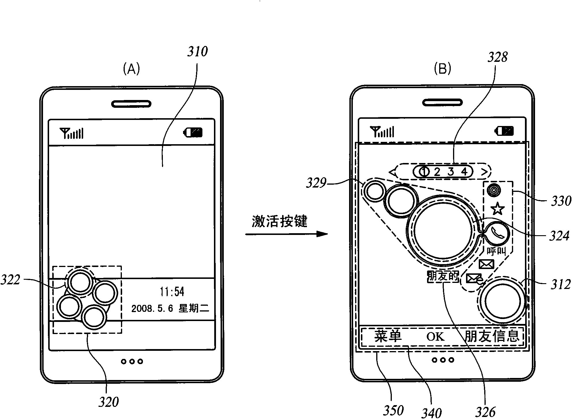 Method for displaying thumbnail group on idle screen and mobile communication terminal