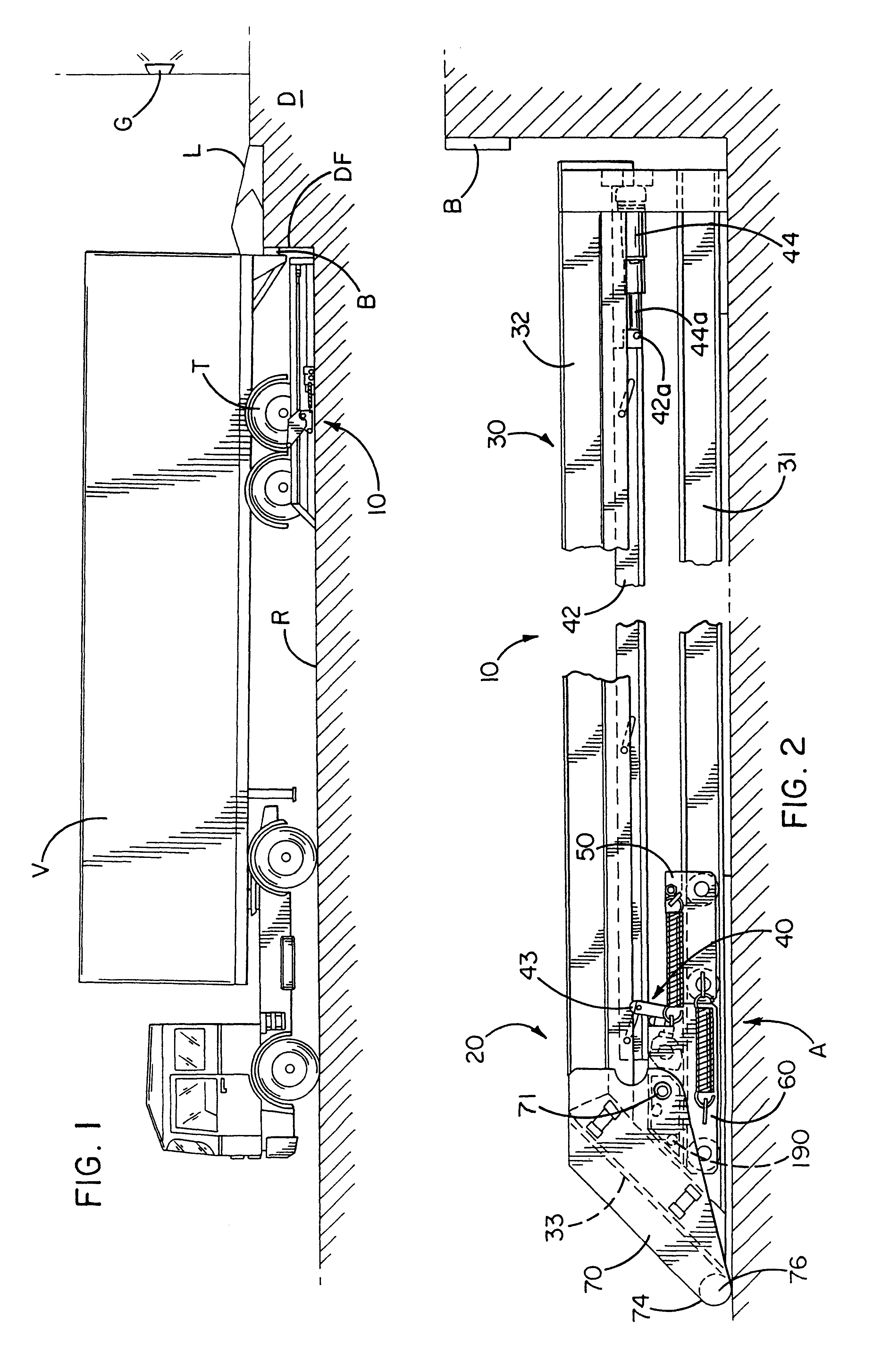 Wheel-activated vehicle restraint system