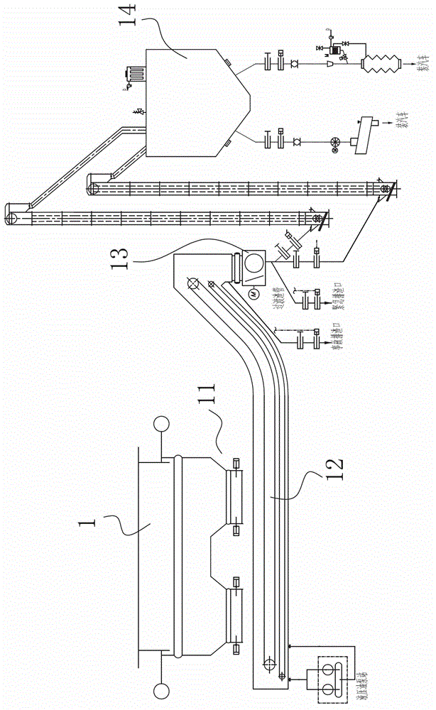 Air-water combined cooling and dry slag removal method and system for pulverized coal boiler