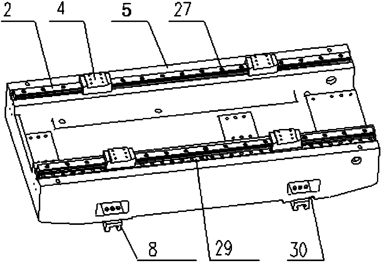 Movable feeding device for cross slide seat