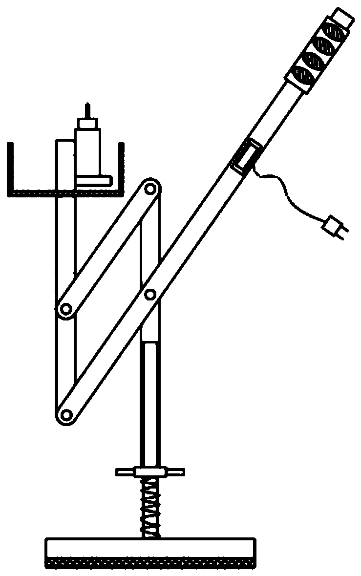 Operating frame convenient for upward punching of impact drill