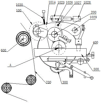 Paper bag machine hand pull bonding and gluing device