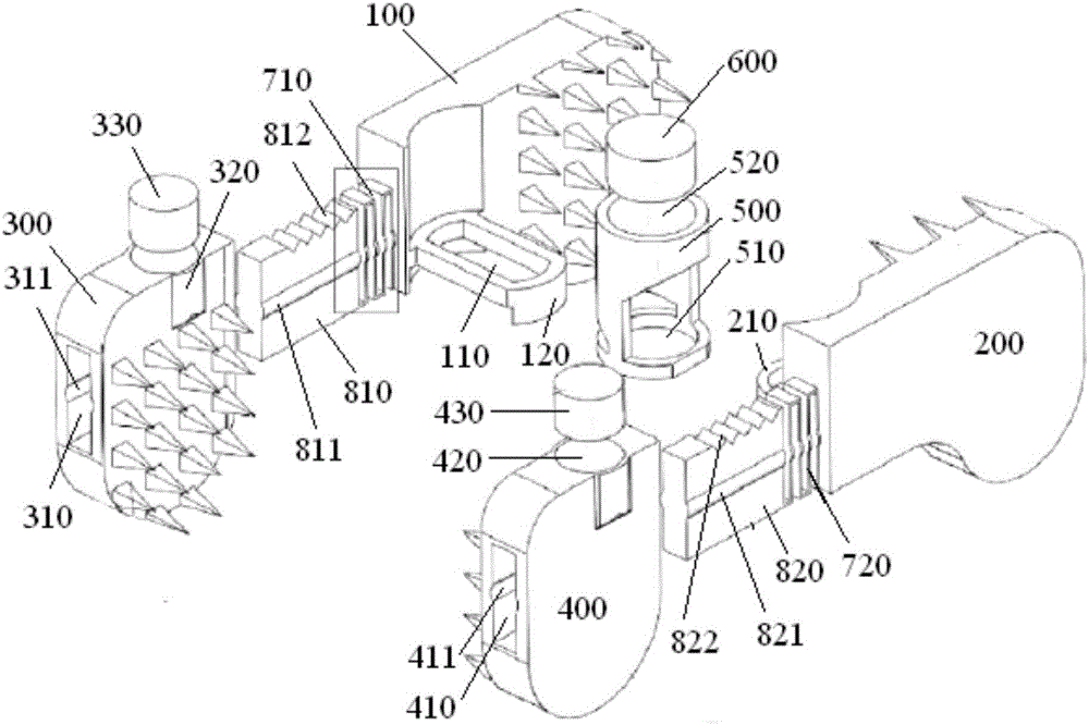 Interspinous fixation device