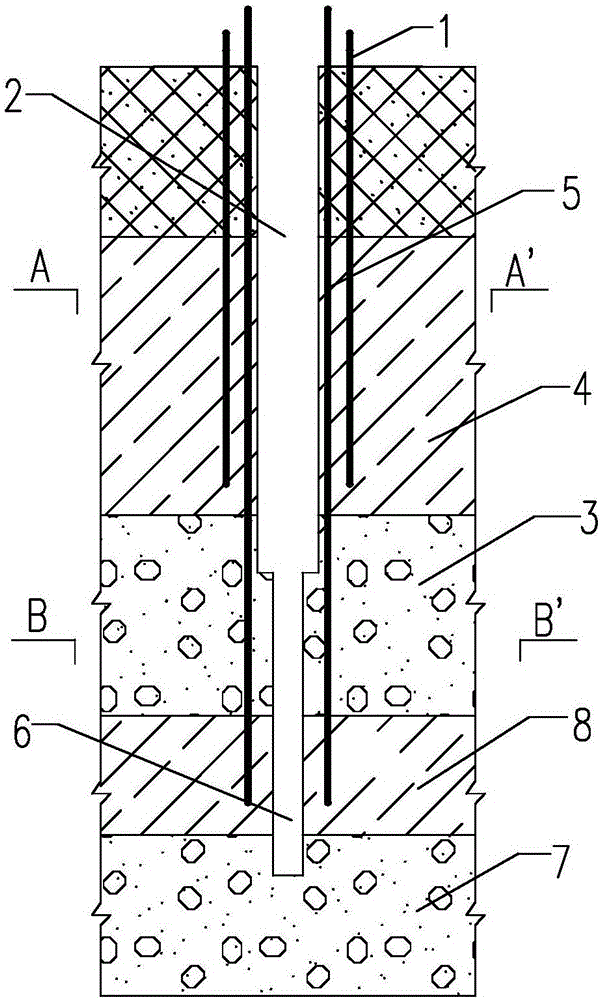 Water level observation well structure for confined water and multi-layer water level observation method