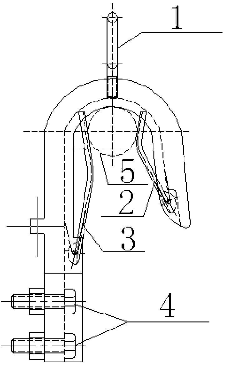 Special tool for large-angle-tower ground wire hanging installation