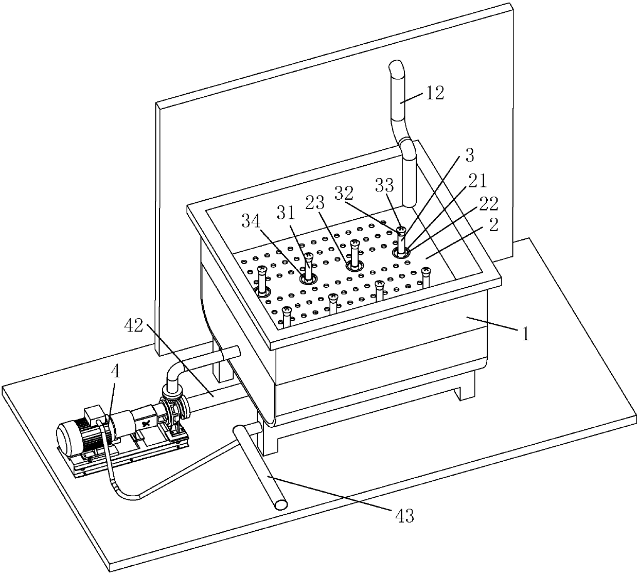 Device for cleaning dialysate liquid storage barrels