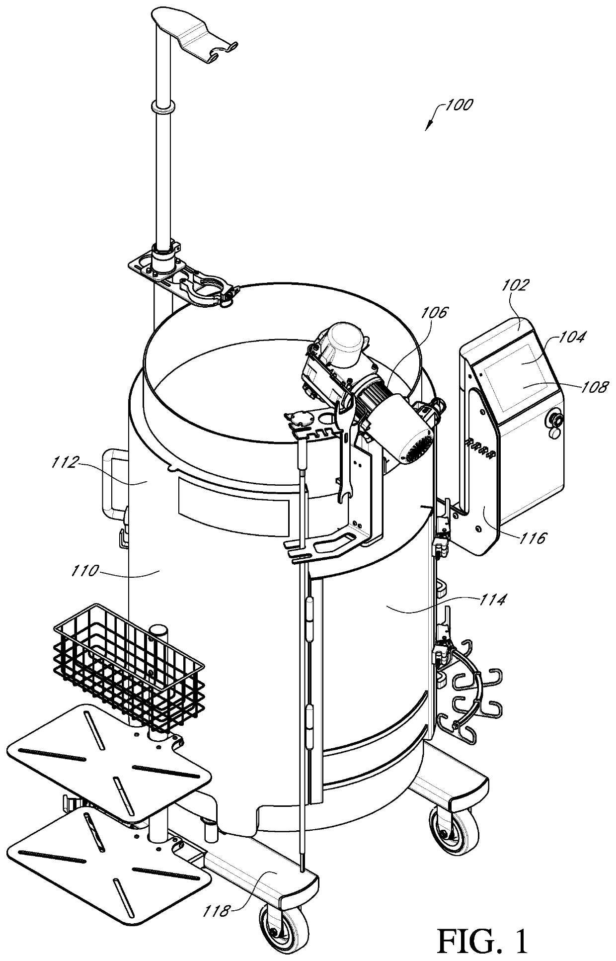 Control system and method for a fluid mixing apparatus