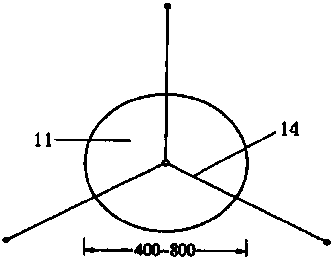 Direct buried type backfill land settlement observation equipment and settlement observation method