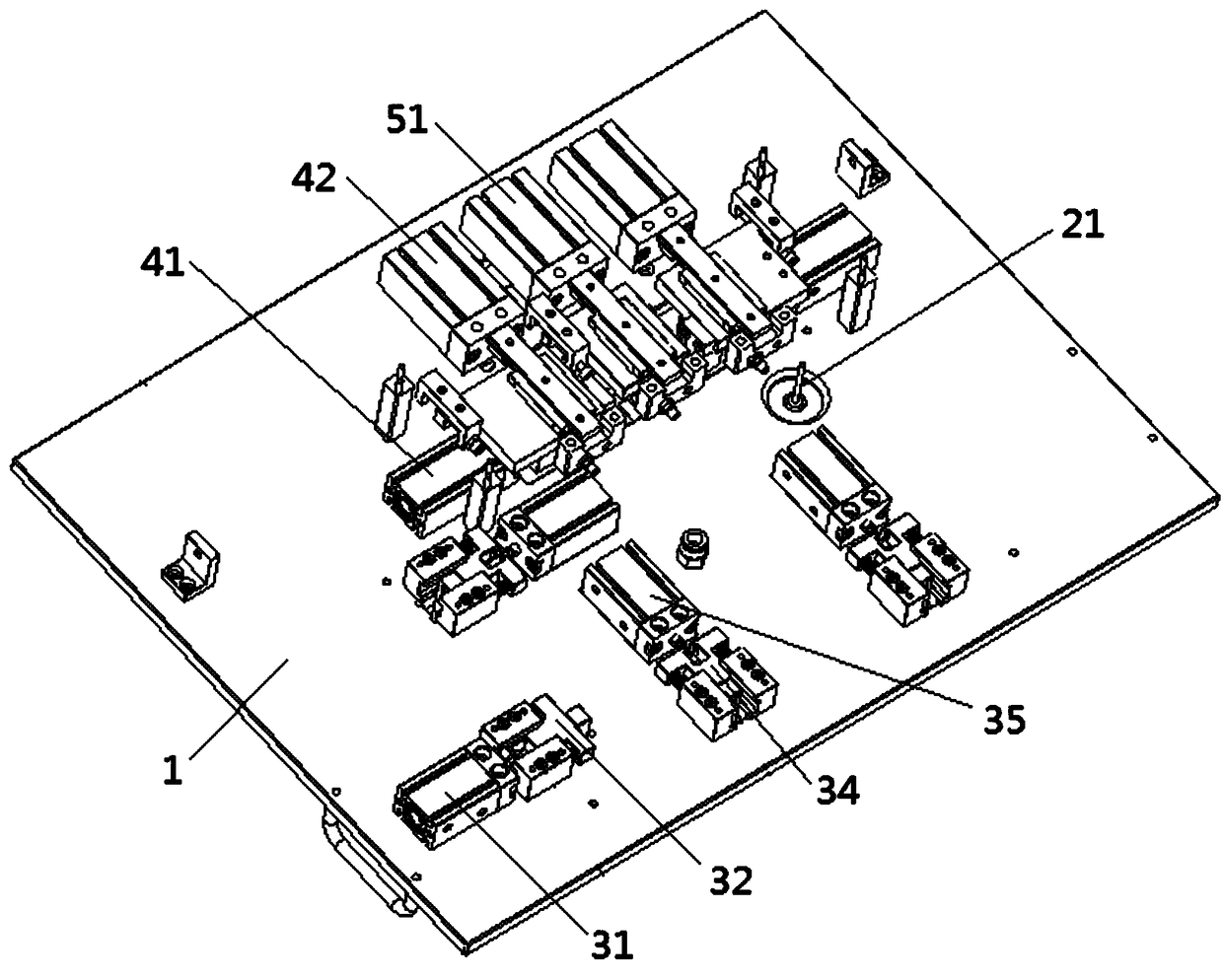 Small dimension FPC bending mechanism and bending method thereof