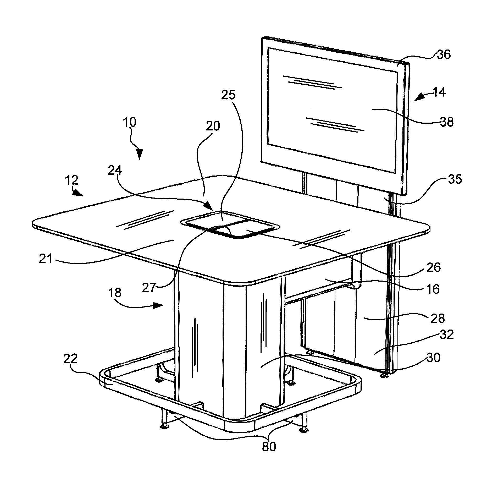 Conference table assembly