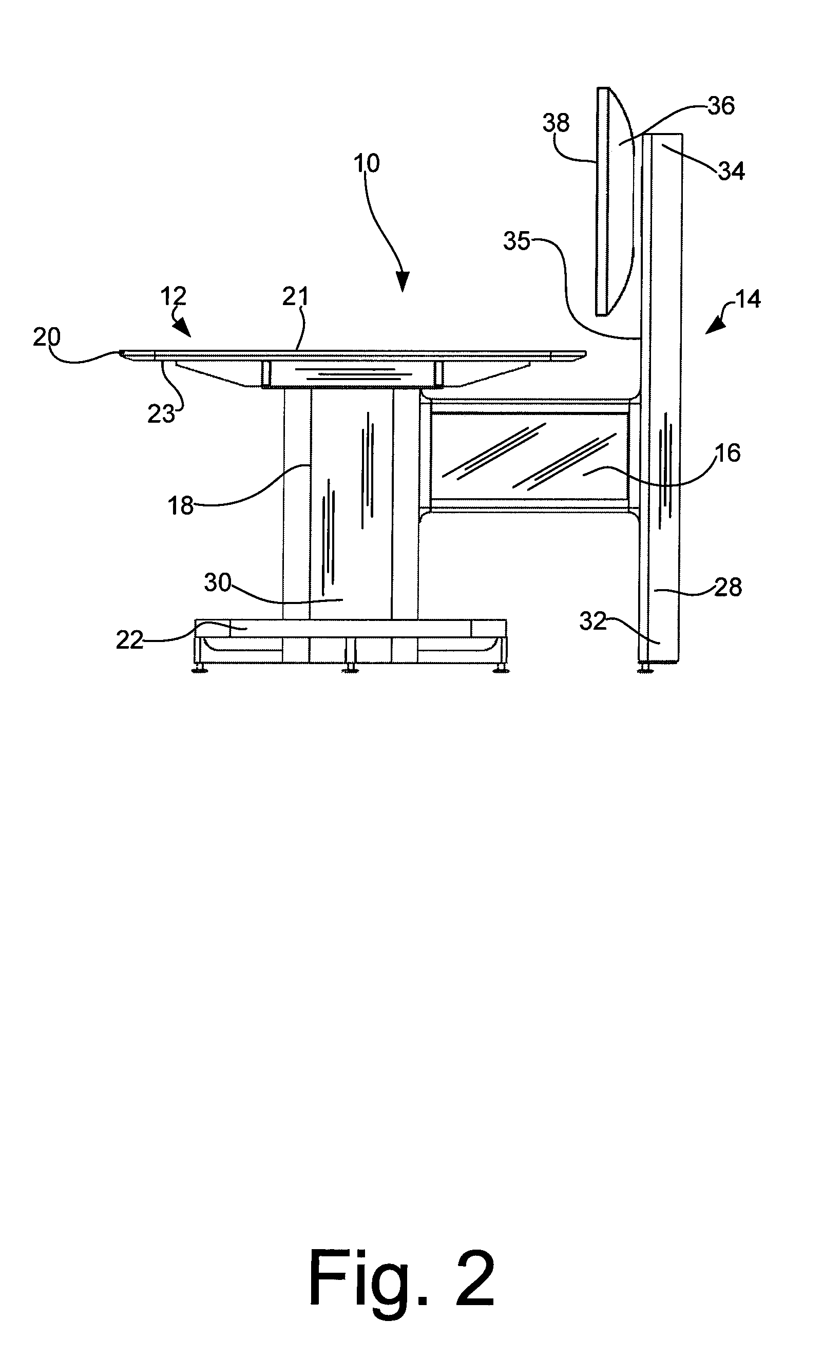 Conference table assembly