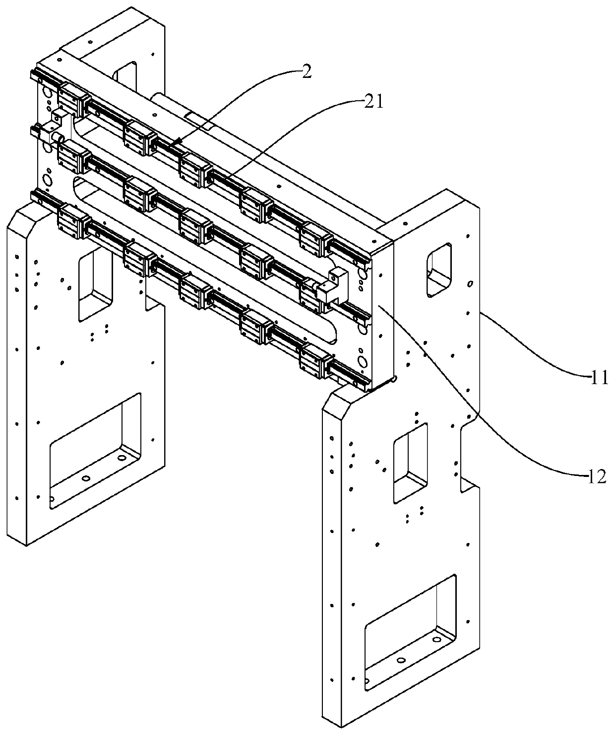 Multi-group hot pressing head device capable of being independently adjusted