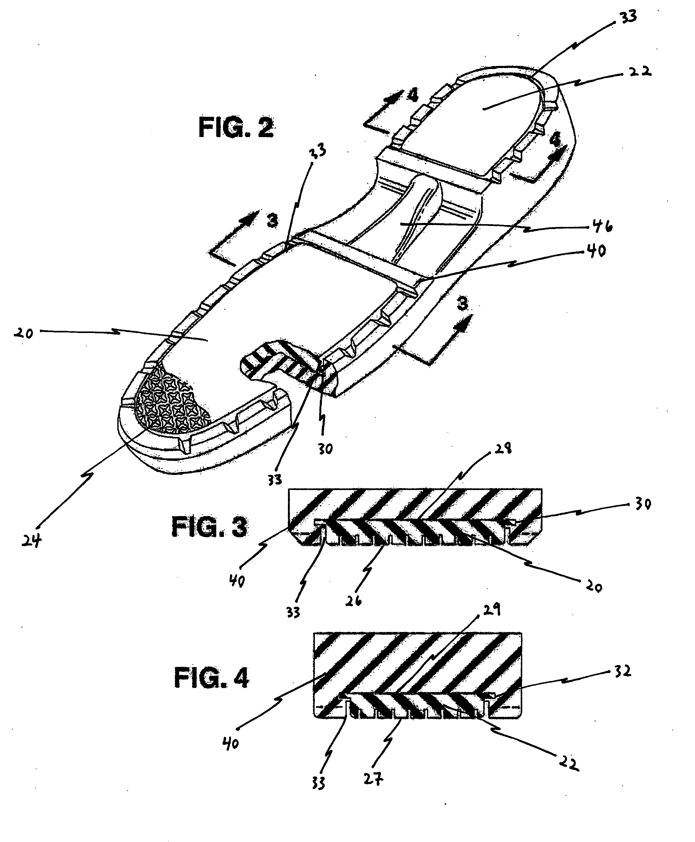 Footwear with improved sole, improved sole and method for manufacturing