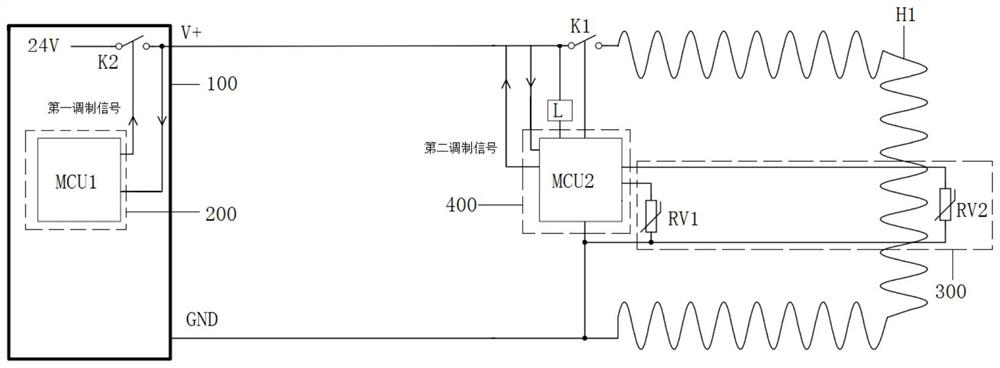 Breathing tube temperature control circuit and method and breathing auxiliary equipment