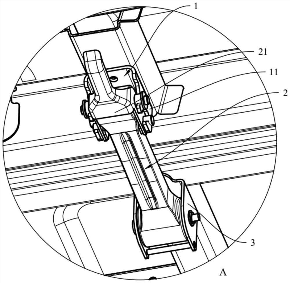 Locking limiting mechanism, split type cab and commercial vehicle