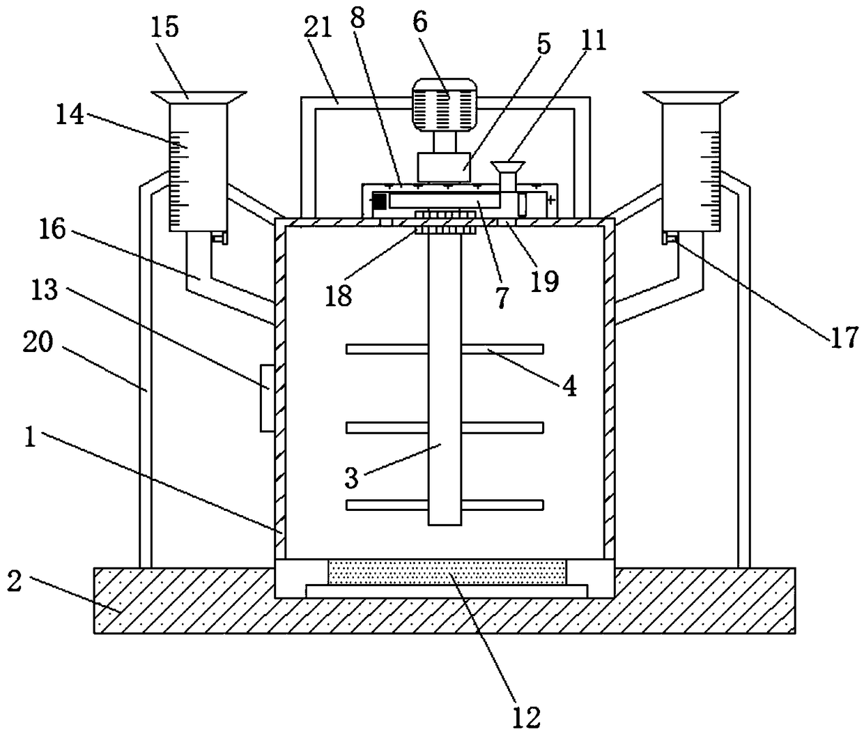 Medicine mixing device for biomedical research