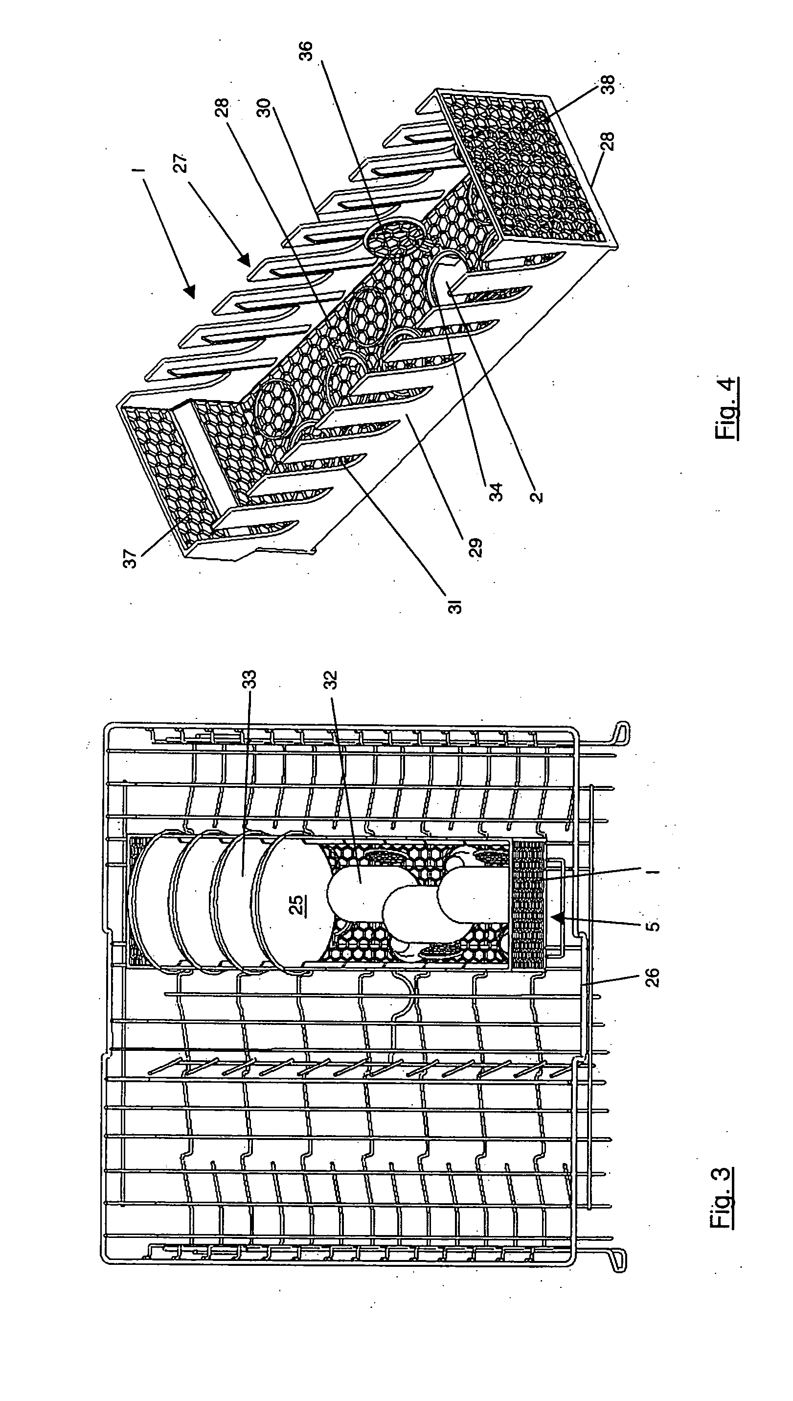 Dish basket for a dish washer