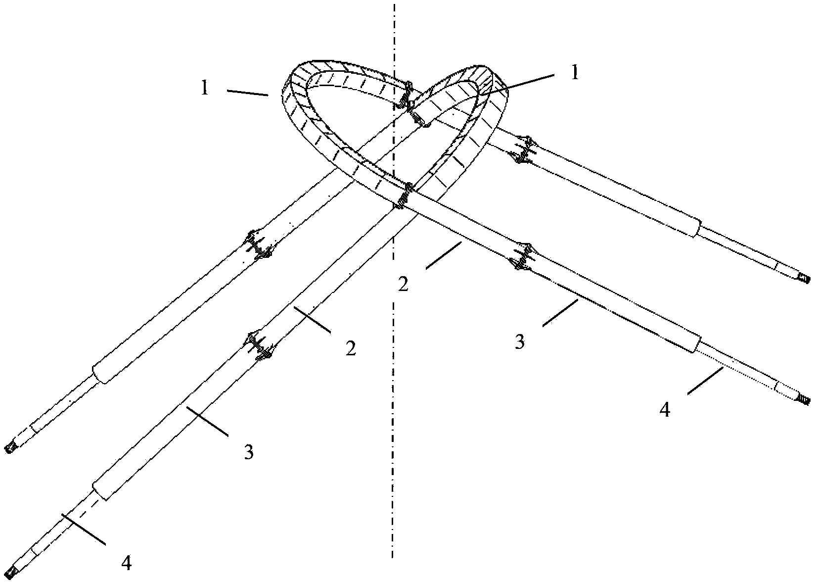 Pulling-rope diverter for inclination of rope tower