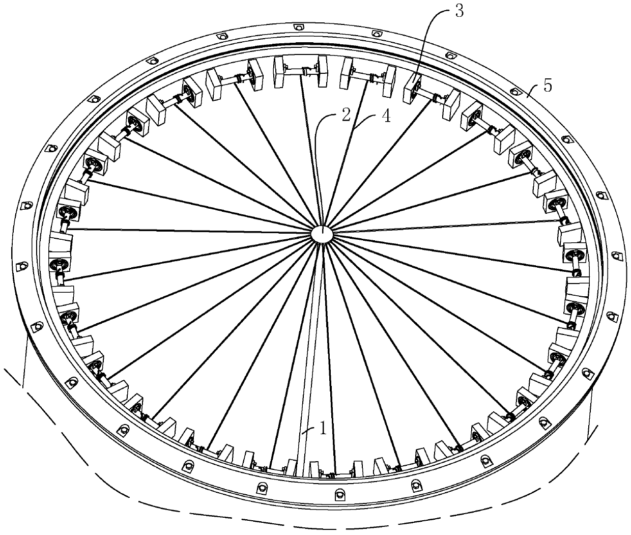 A mounting structure for gas film and a fermentation tank and a mounting method thereof