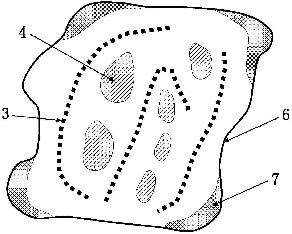 A method for improving eutrophic water body substrate and reshaping terrain