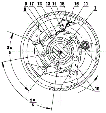 Wedge claw type stepless variable-speed mechanism and transmission system