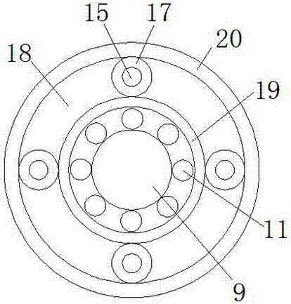 Multistage rotating type filtering device used for constructional engineering