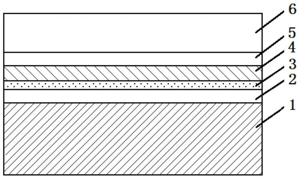 Indium gallium nitride thin film on flexible transparent polyimide substrate and preparation method thereof