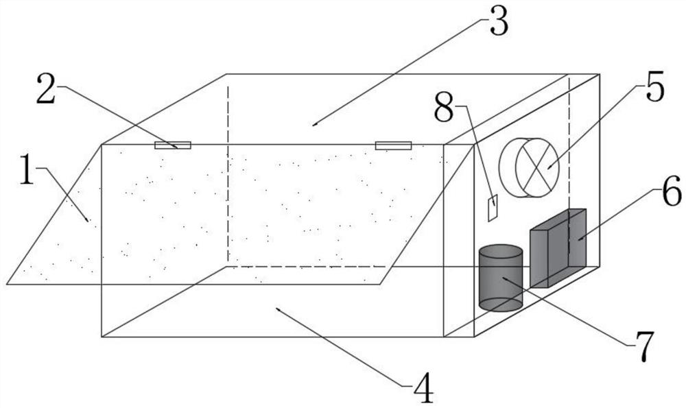 Shoe box with odor removing and sterilizing device