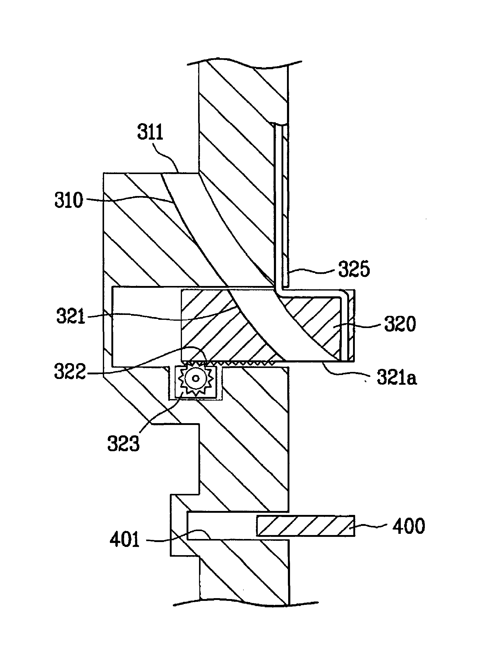 Dispenser of icemaker in refrigerator