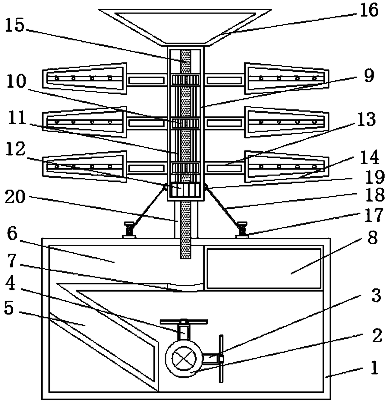 Offshore tidal wind power generation device and power generation method