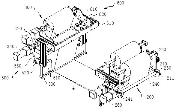 An automatic paper changing mechanism and a material forming press