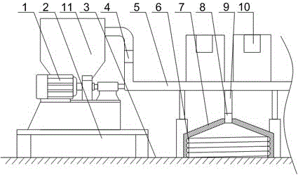 Coke side small furnace end smoke treatment device