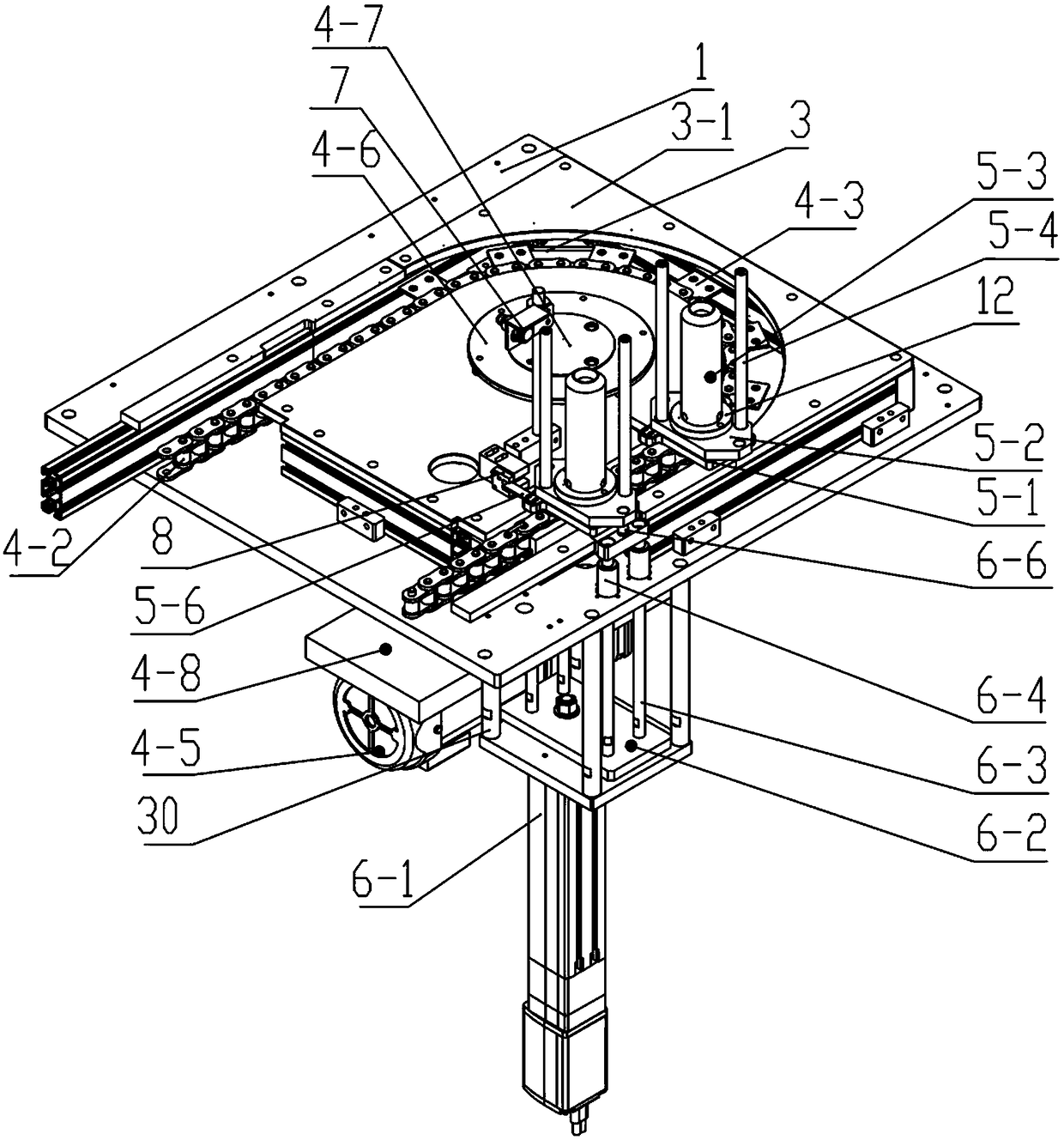 Automatic circulation type material bin and control system thereof