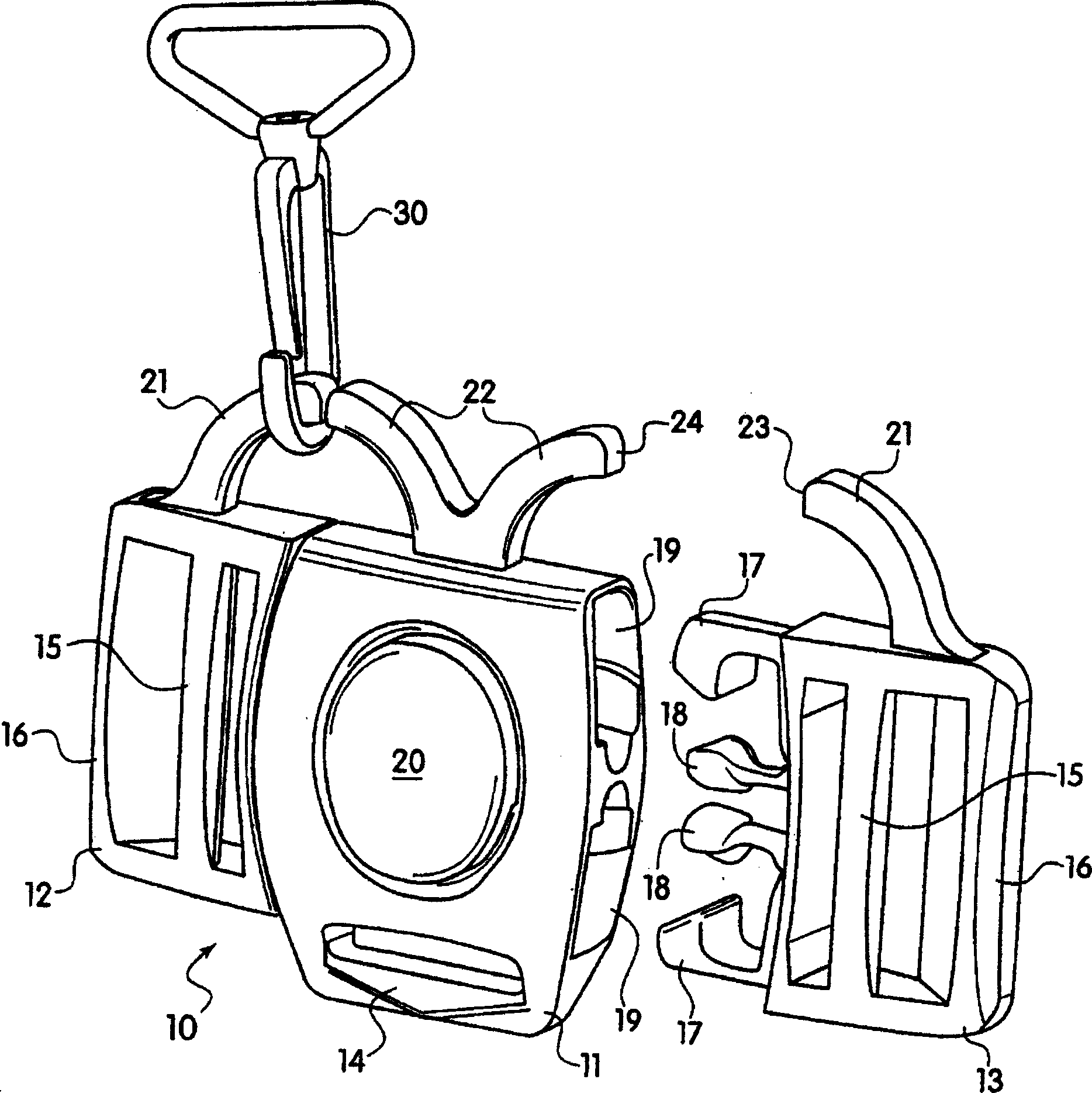 Five-way buckle for safty belt arrangement for children