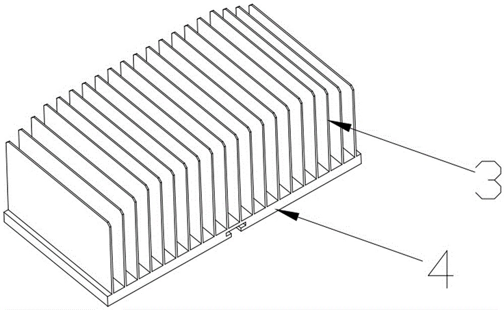 Embedment technology of section extruding structure and pressure casting structure of dense blades