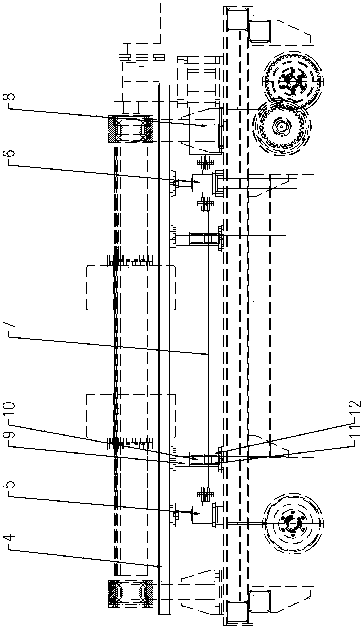 Universal type electric flux supporting frame device for inner straight seam and inner longitudinal seam of cylinder