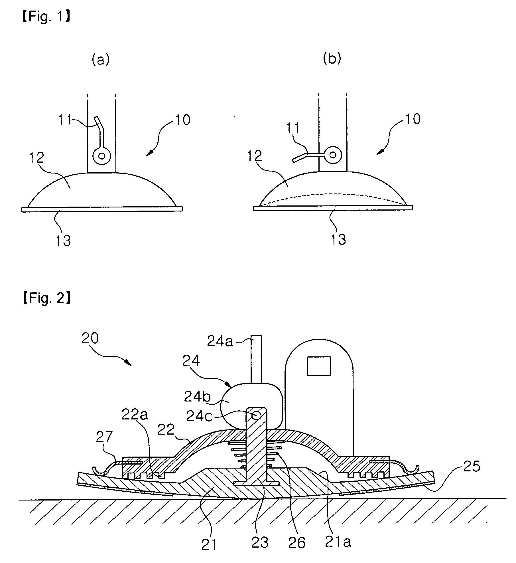 Adhesion device by holding low pressure