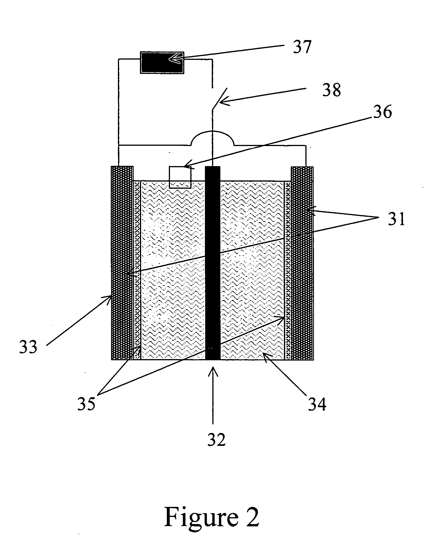 Battery system with in-situ and on-time continuous regeneration of the electrodes