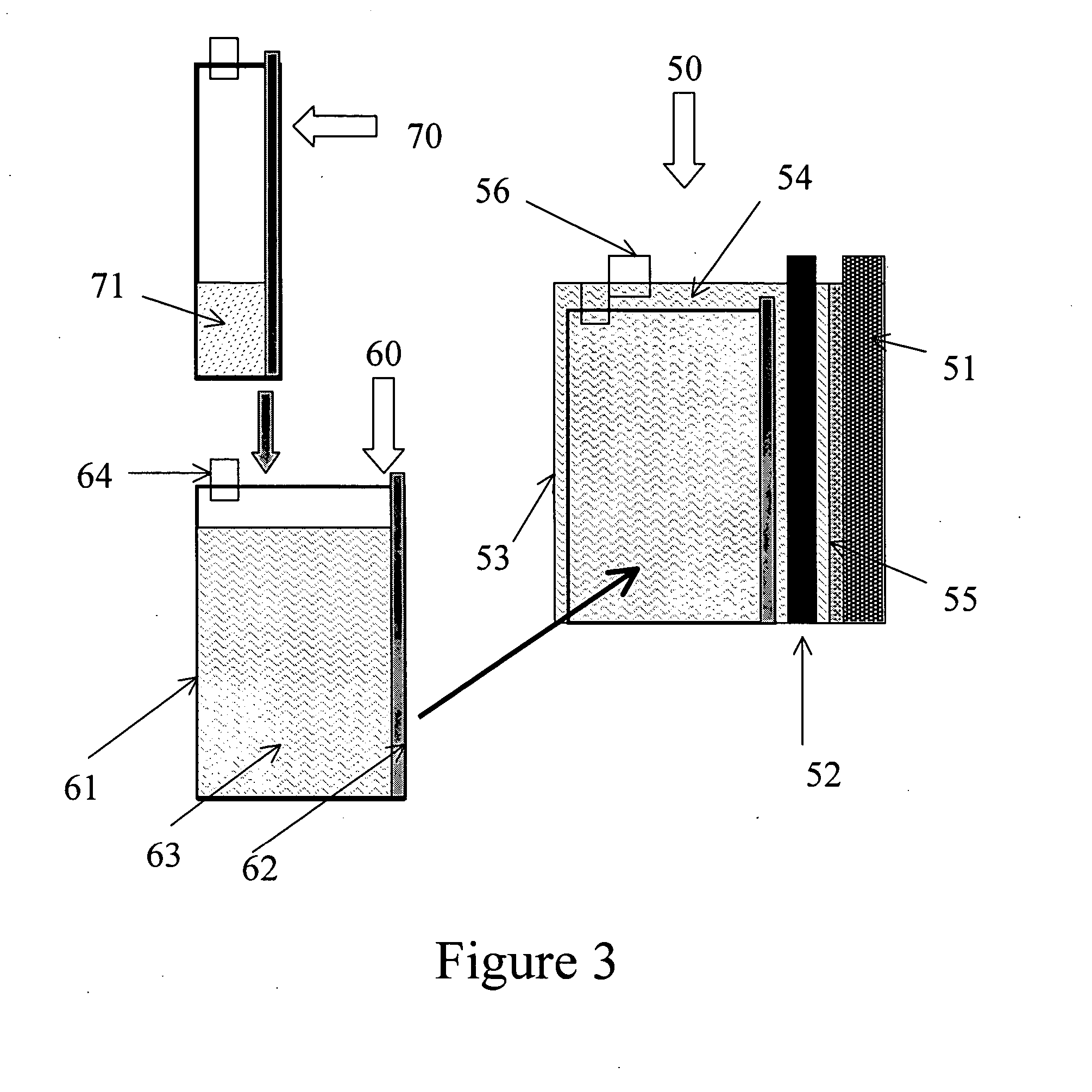 Battery system with in-situ and on-time continuous regeneration of the electrodes