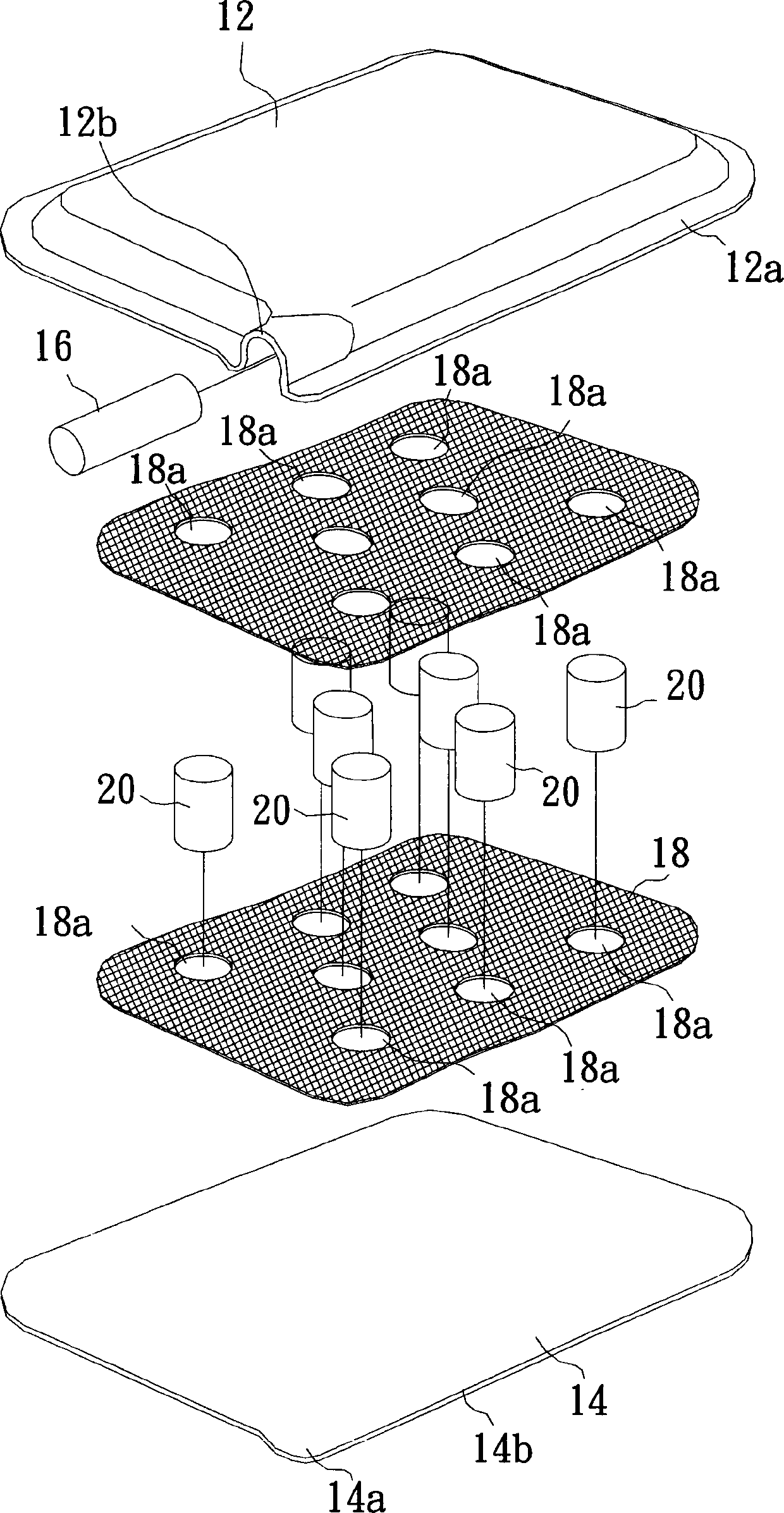 Winding carved heat equalizing plate with metal net micro structure and its producing method