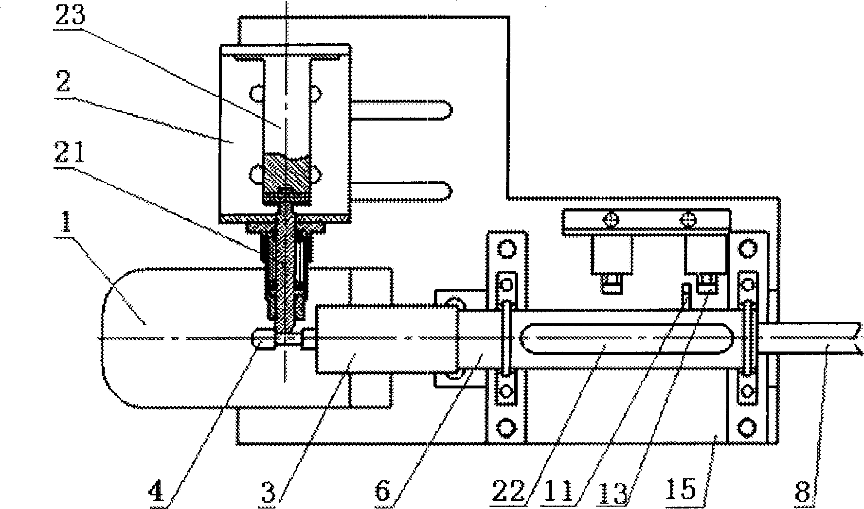 Device for testing intensity of goggles on motorcycle helmet