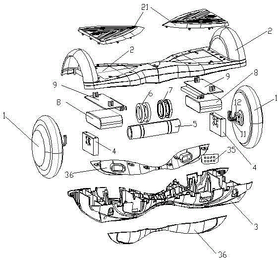 Light two-wheel balance vehicle for children