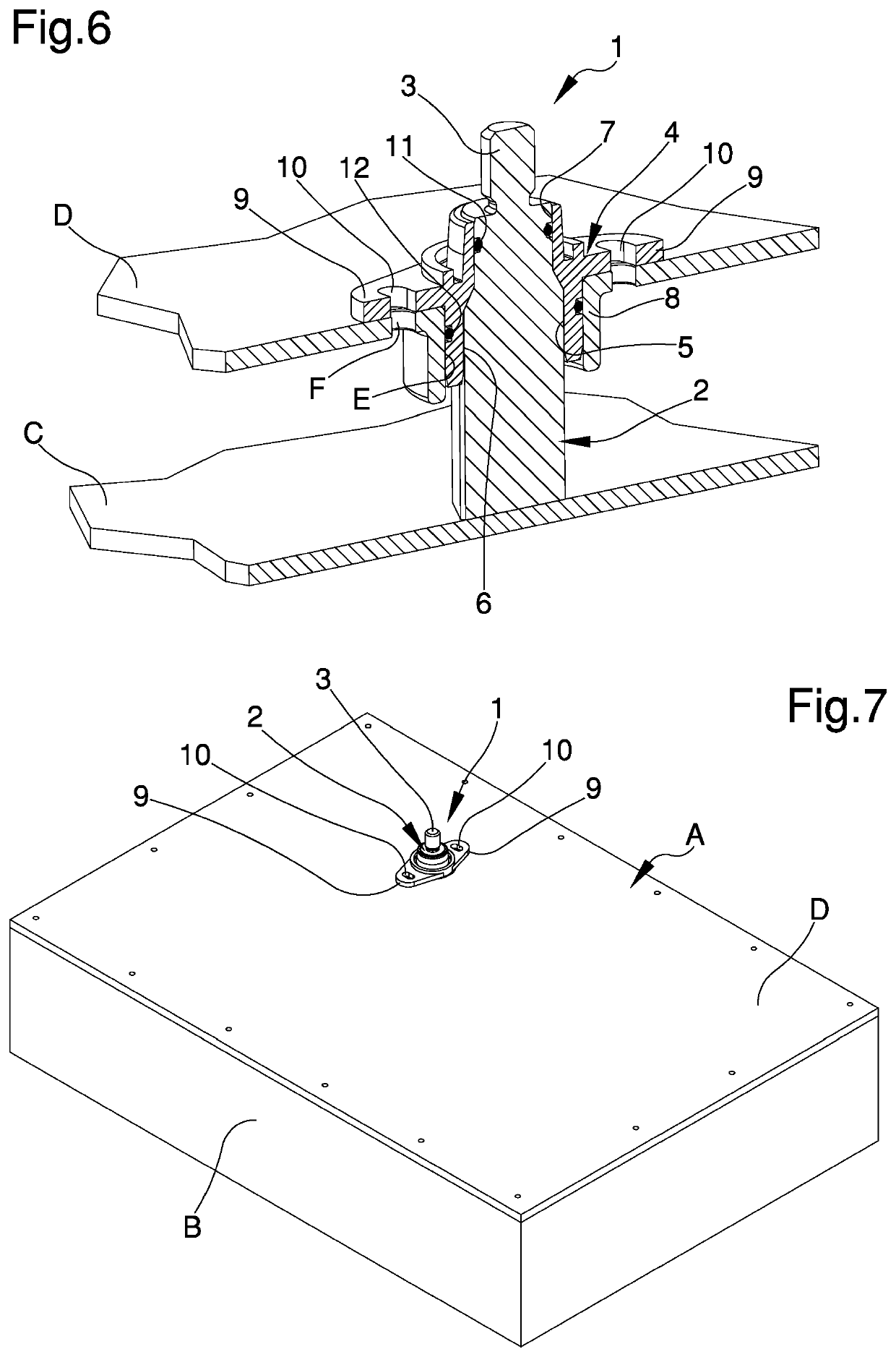 High power connector and related assembly method