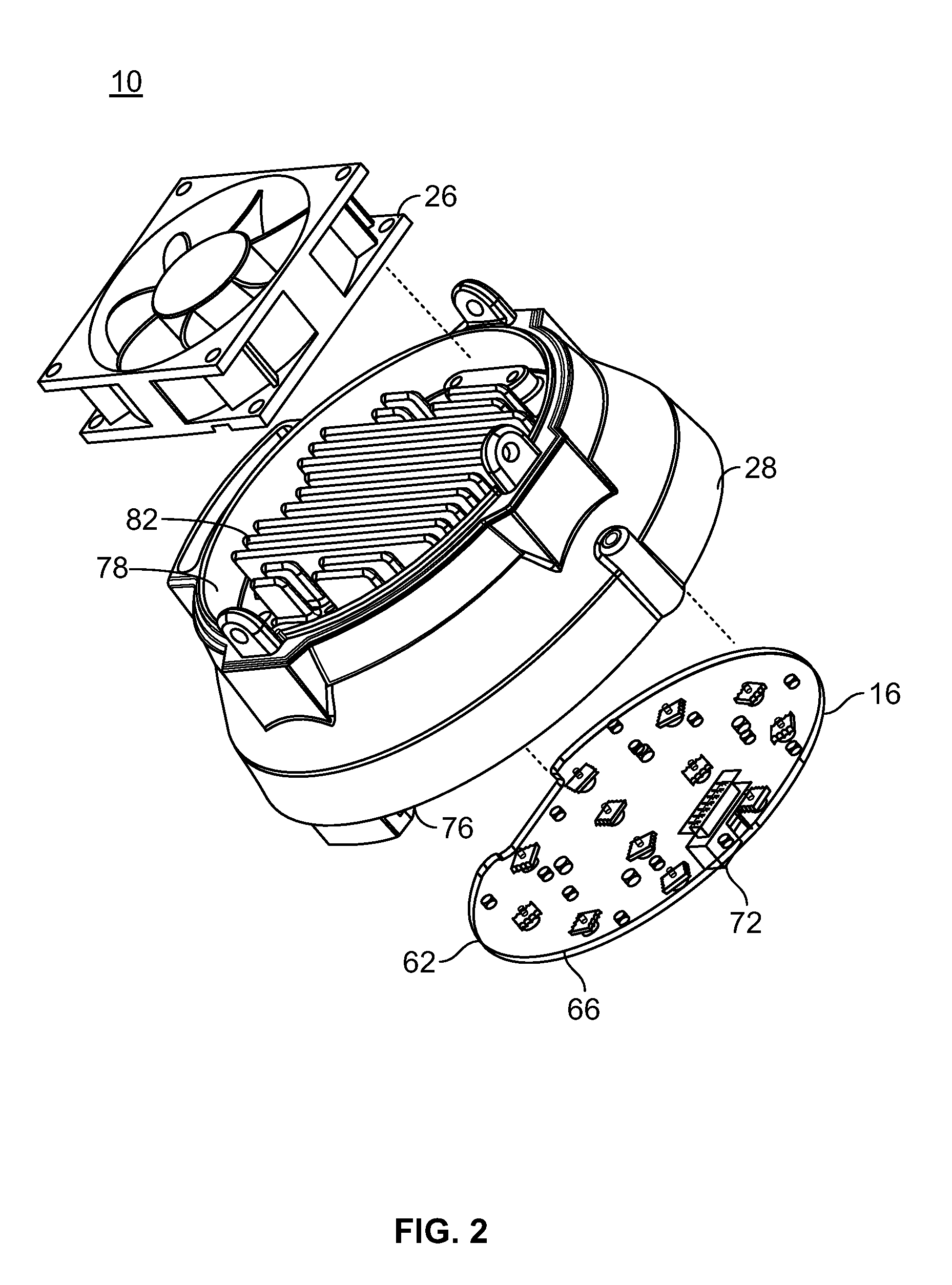 LED light assembly and associated method