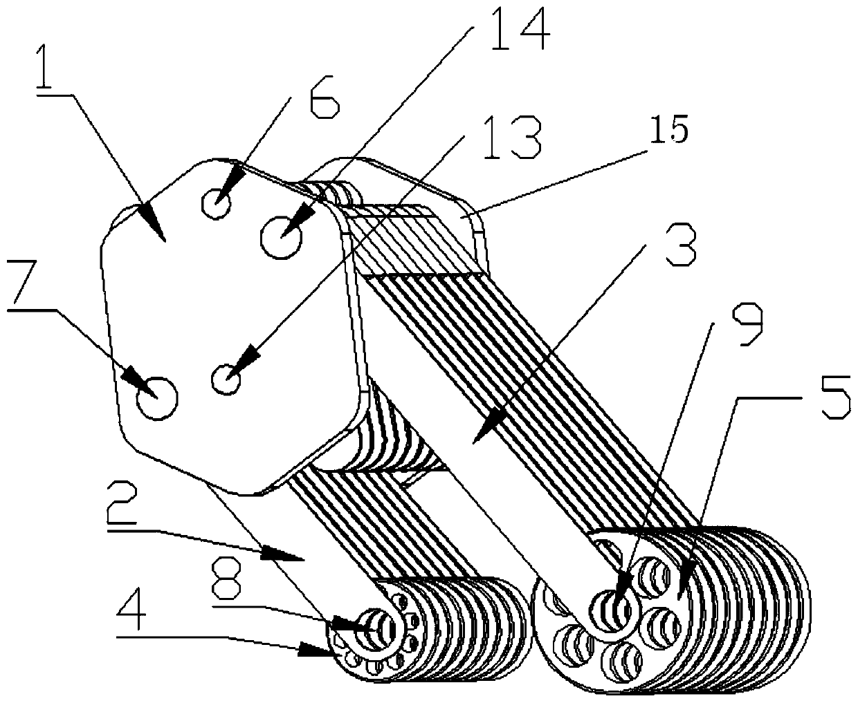 Flexible compression roller suitable for automatic inclined laying forming of special-shaped structure